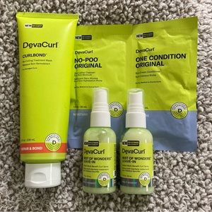 DevaCurl Bundle 5 Items Retail Value $75 Vegan Clean Ingredients Curly Haircare